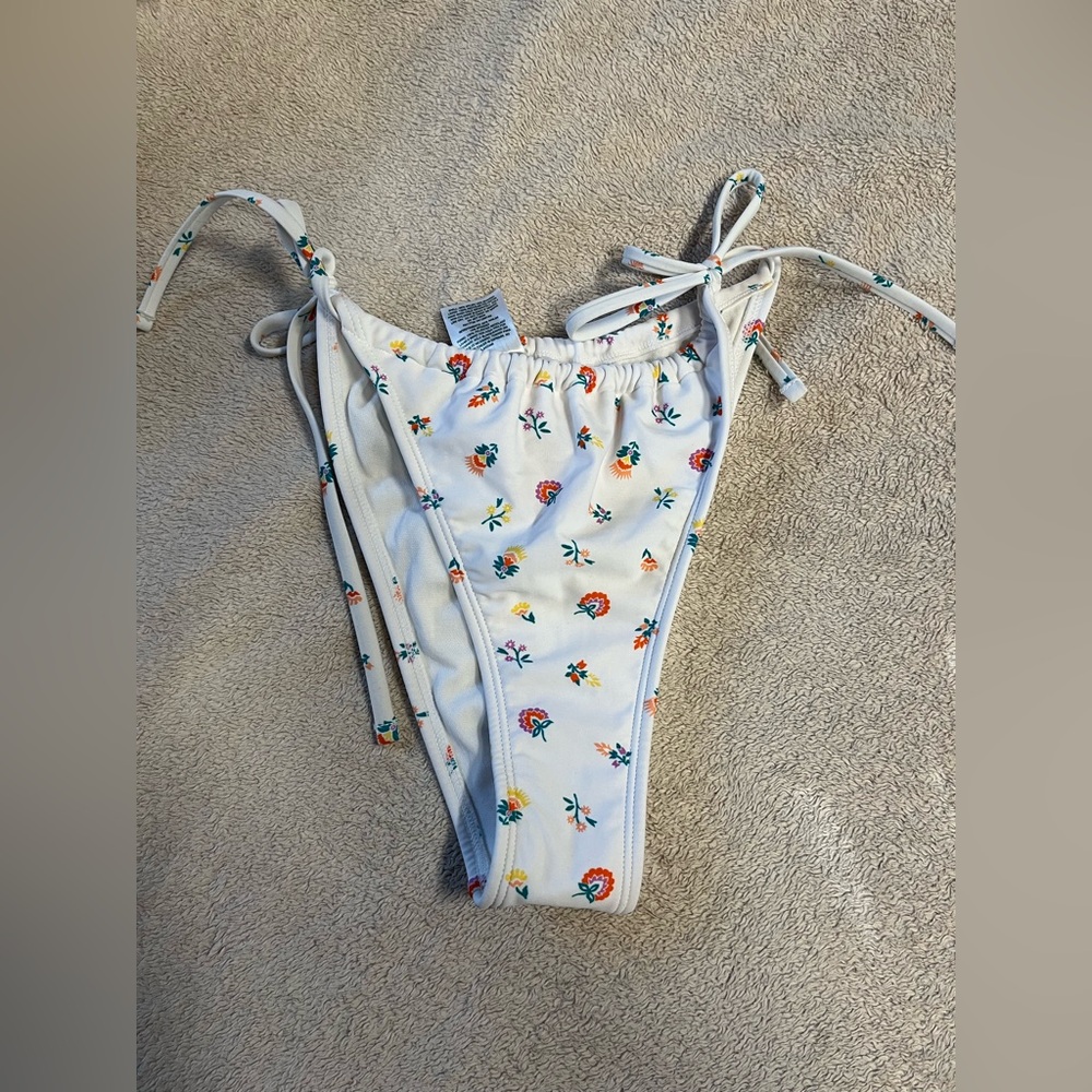 Wild Fable Women White Floral Bikini Bottoms XXS XS M XL NWT Adjustable Coverage